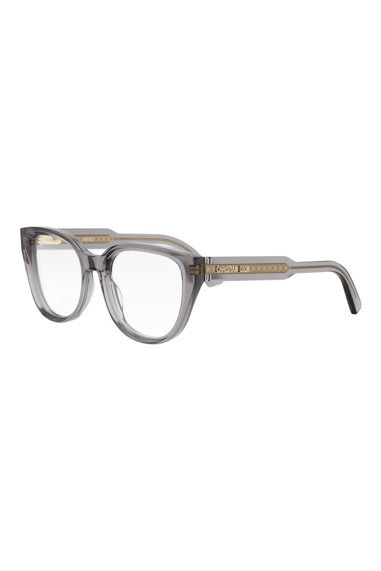 'DiorPrismeO B1I 52mm Butterfly Eyeglasses, Alternate, color, GRYO