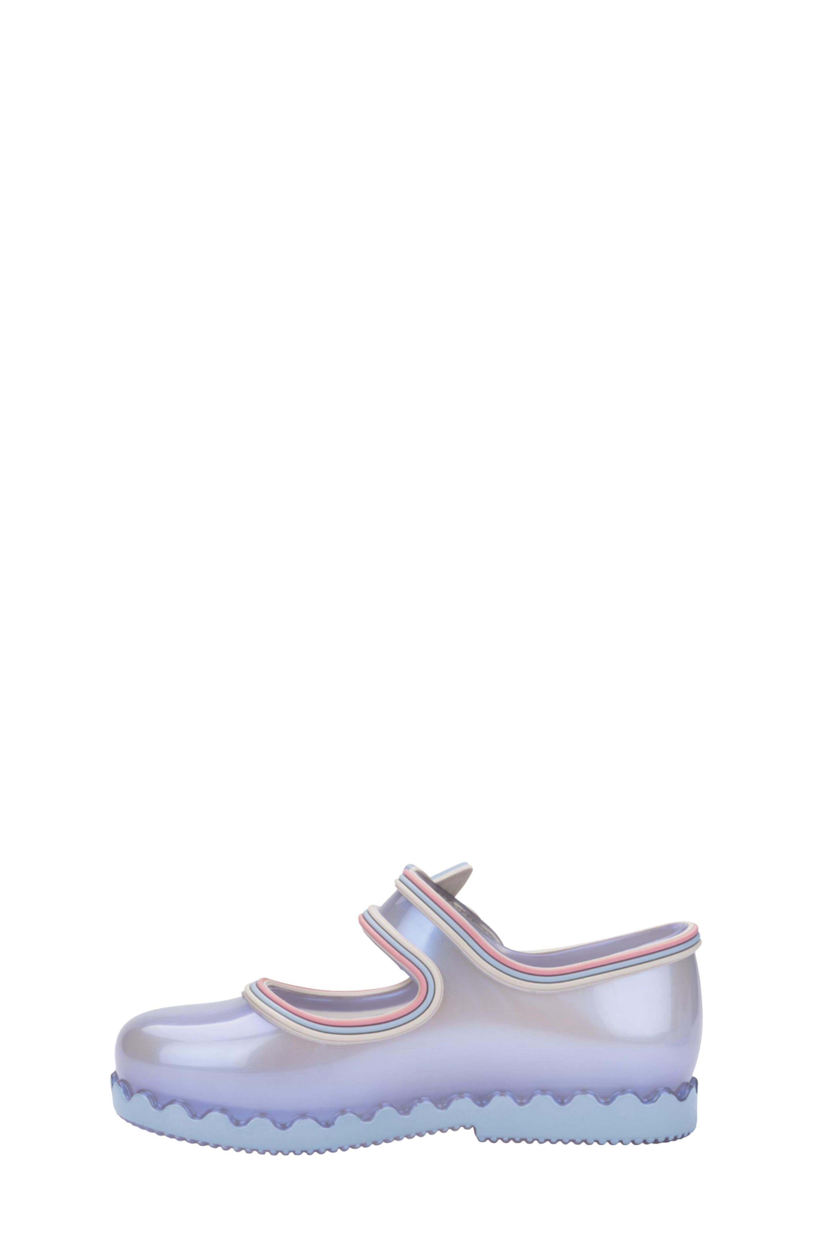 Kids' Hip Ballerina Mary Jane Flat, Alternate, color, PEARLY BLUE / PINK