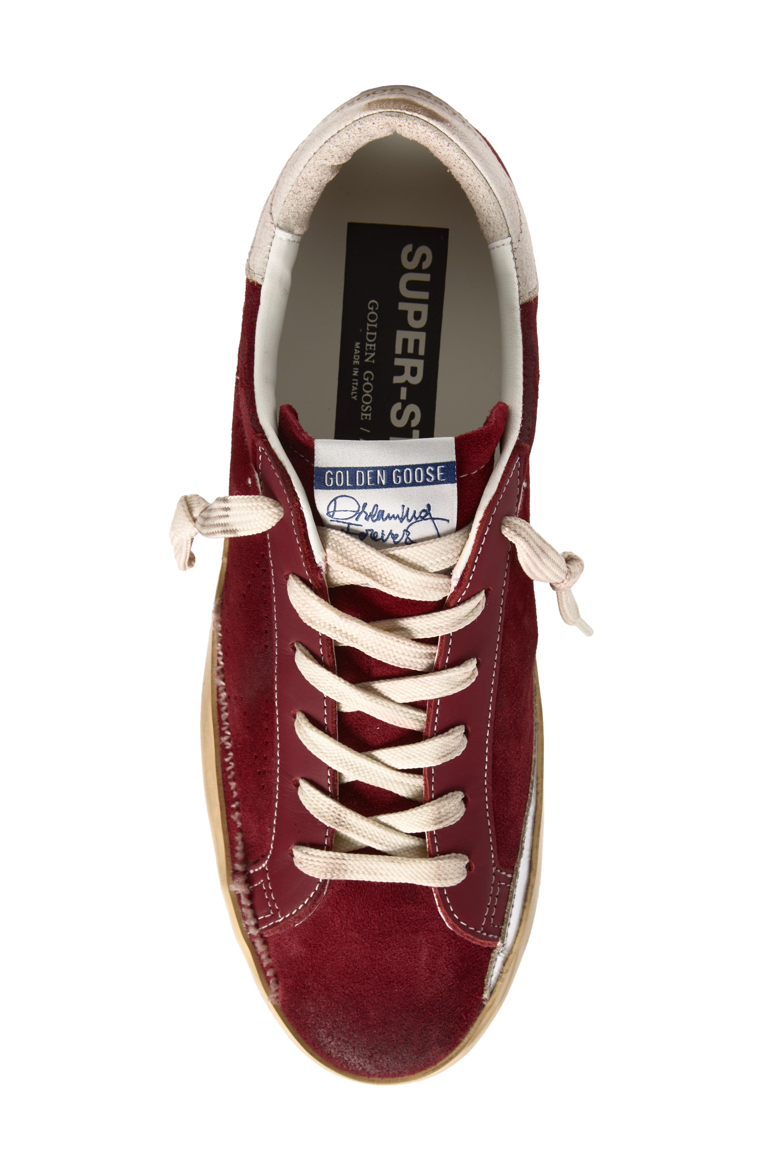 Super Star Perforated Sneaker, Alternate, color, RED/ WHITE