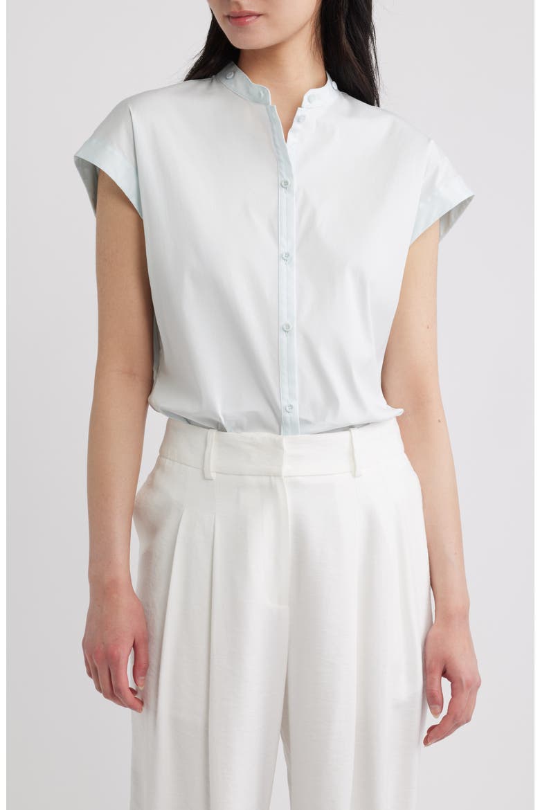 Good Sleeveless Button-Up Shirt, Main, color, PALE BLUE - G48
