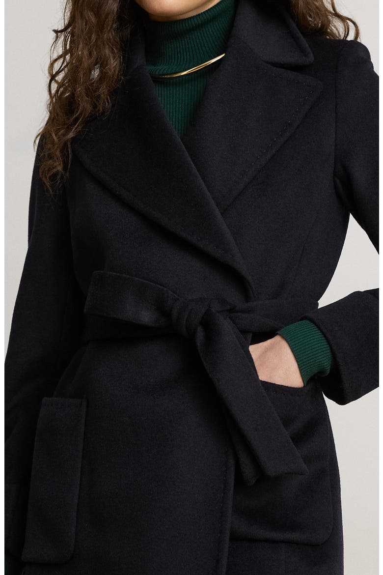 Wool Blend Wrap Coat, Alternate, color, REGAL NAVY