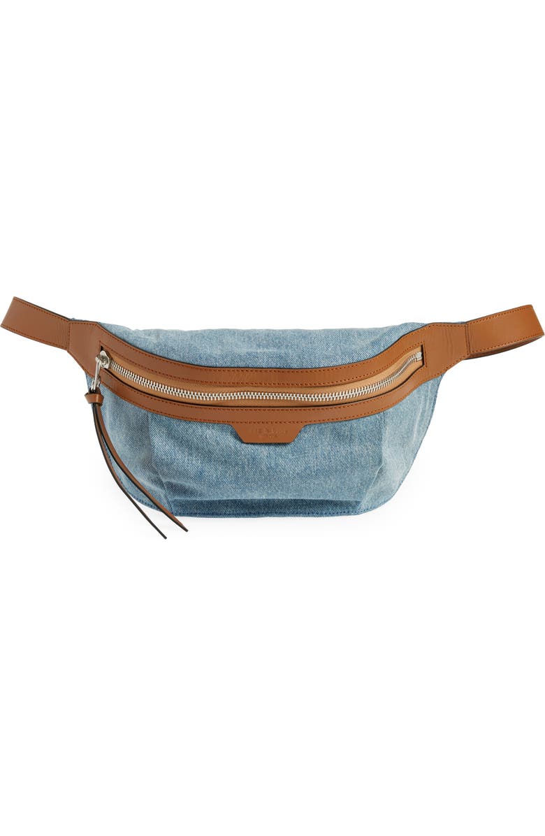rag & bone Commuter Denim Belt Bag, Main, color,