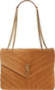 Saint Laurent Medium LouLou Quilted Suede Shoulder Bag