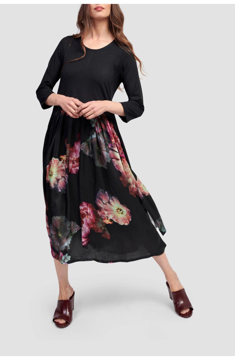Alembika Dark Bloom A-line midi, Main, color, 
