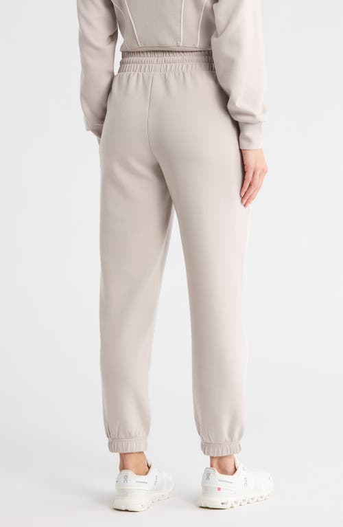 Yogalicious Elite Piped Scuba Knit Joggers In Neutral