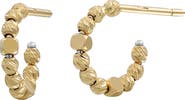 Bony Levy 14K Gold Beaded Hoop Earrings