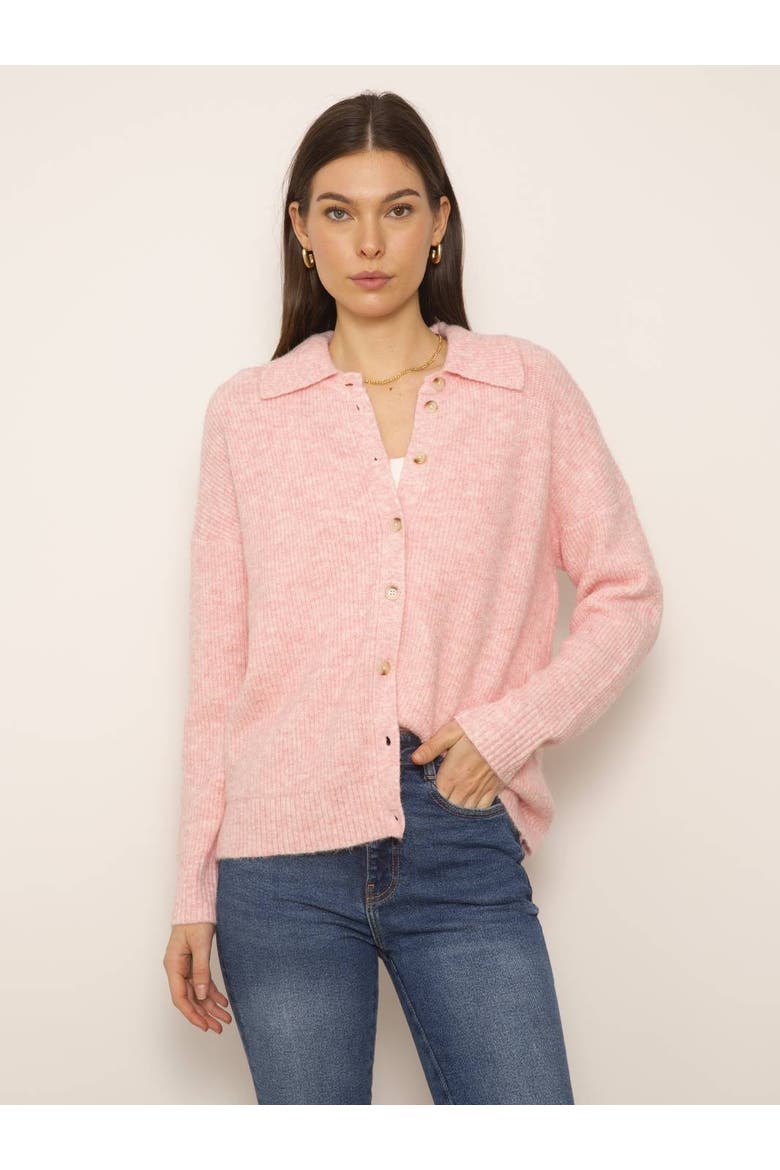 Millie Oversized Sweater Polo, Main, color, Pink Pink