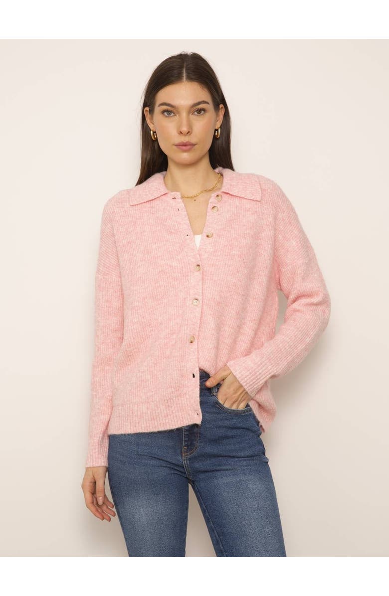 Central Park West Millie Oversized Sweater Polo, Main, color, Pink Pink
