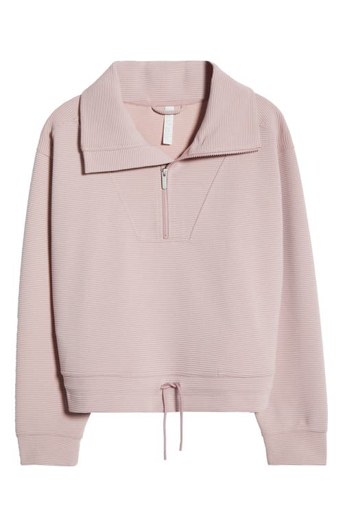 Zella Kickback Ottoman Half Zip Pullover In Purple
