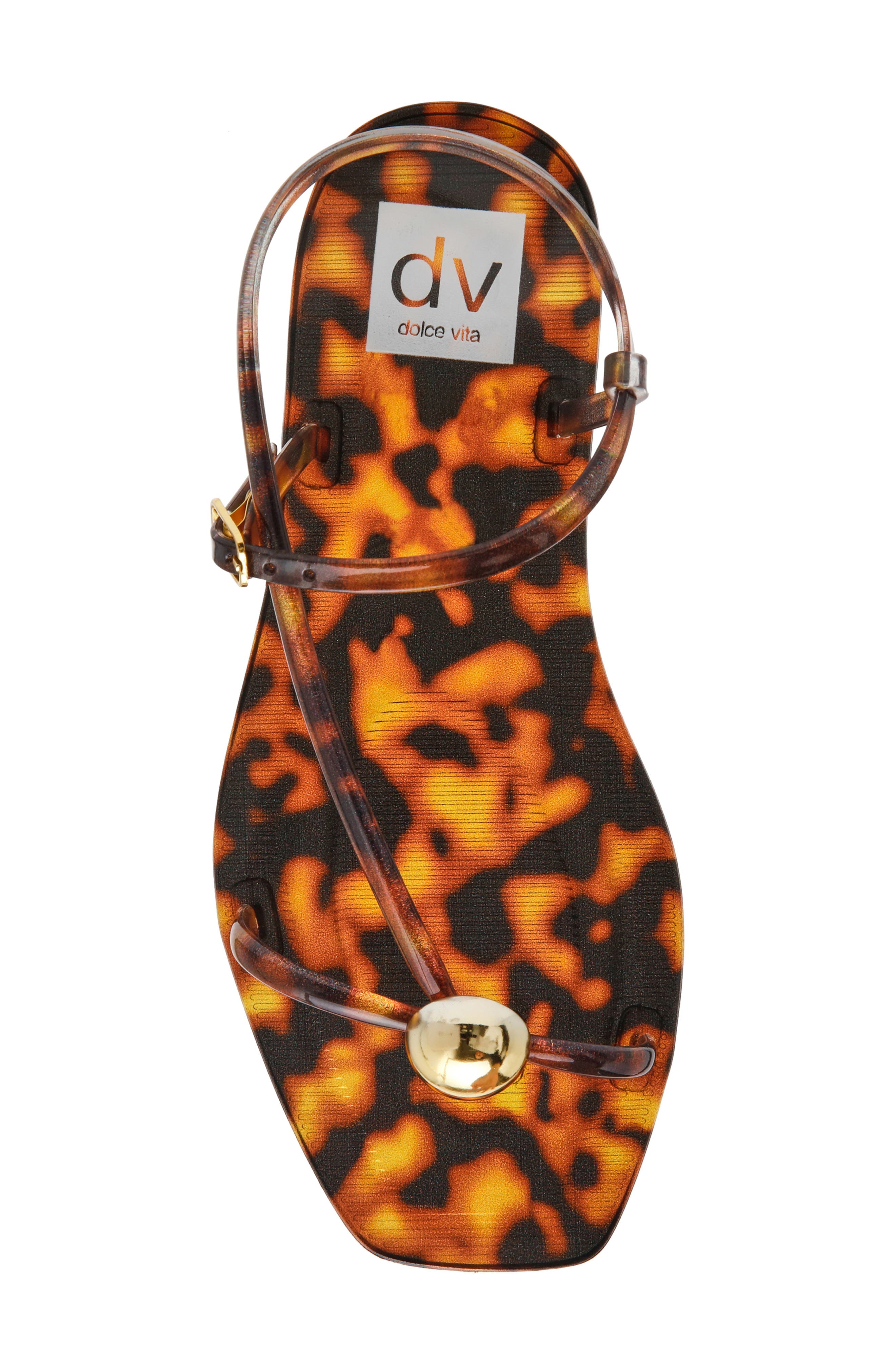 Jossie Flat Sandal, Alternate, color, TORTOISE