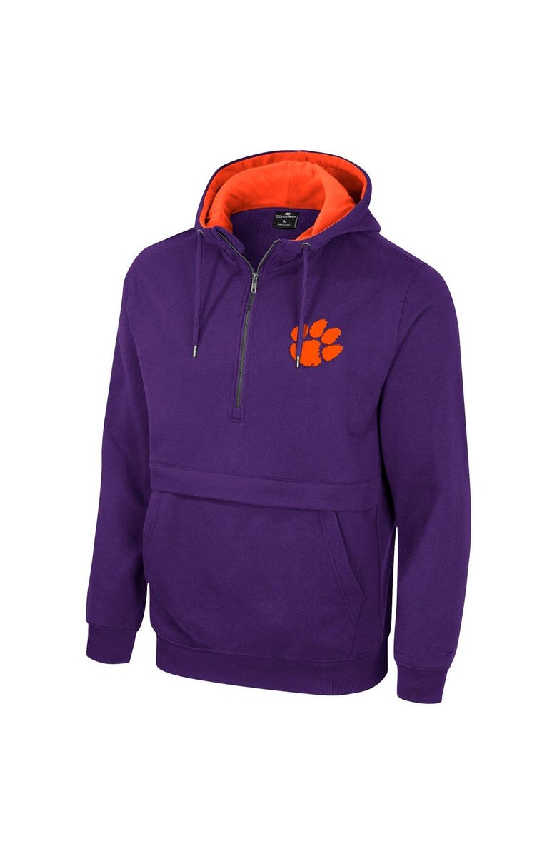COLOSSEUM Men's Colosseum Purple Clemson Tigers Half-Zip Hoodie, Alternate, color, Purple