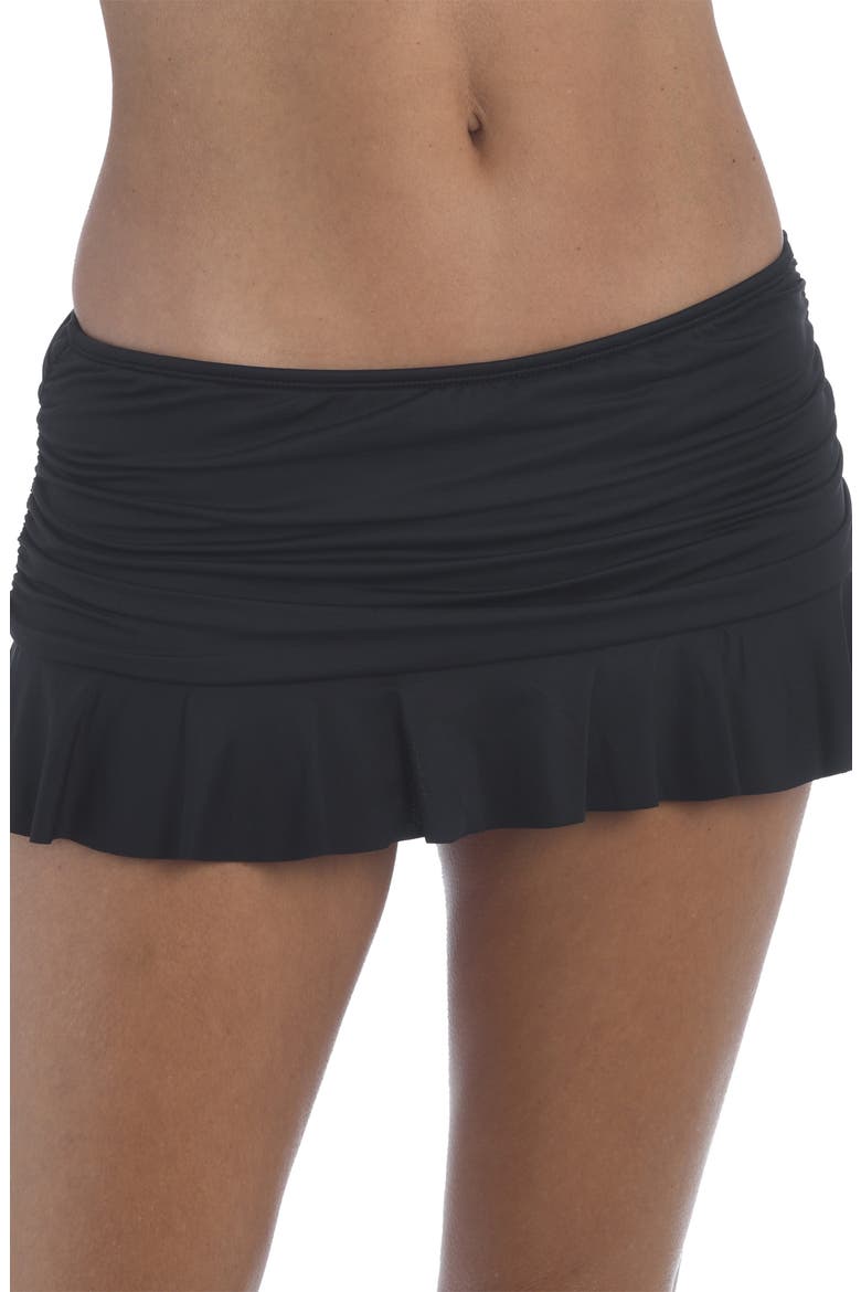 Skirted Bikini Bottoms, Main, color, BLACK