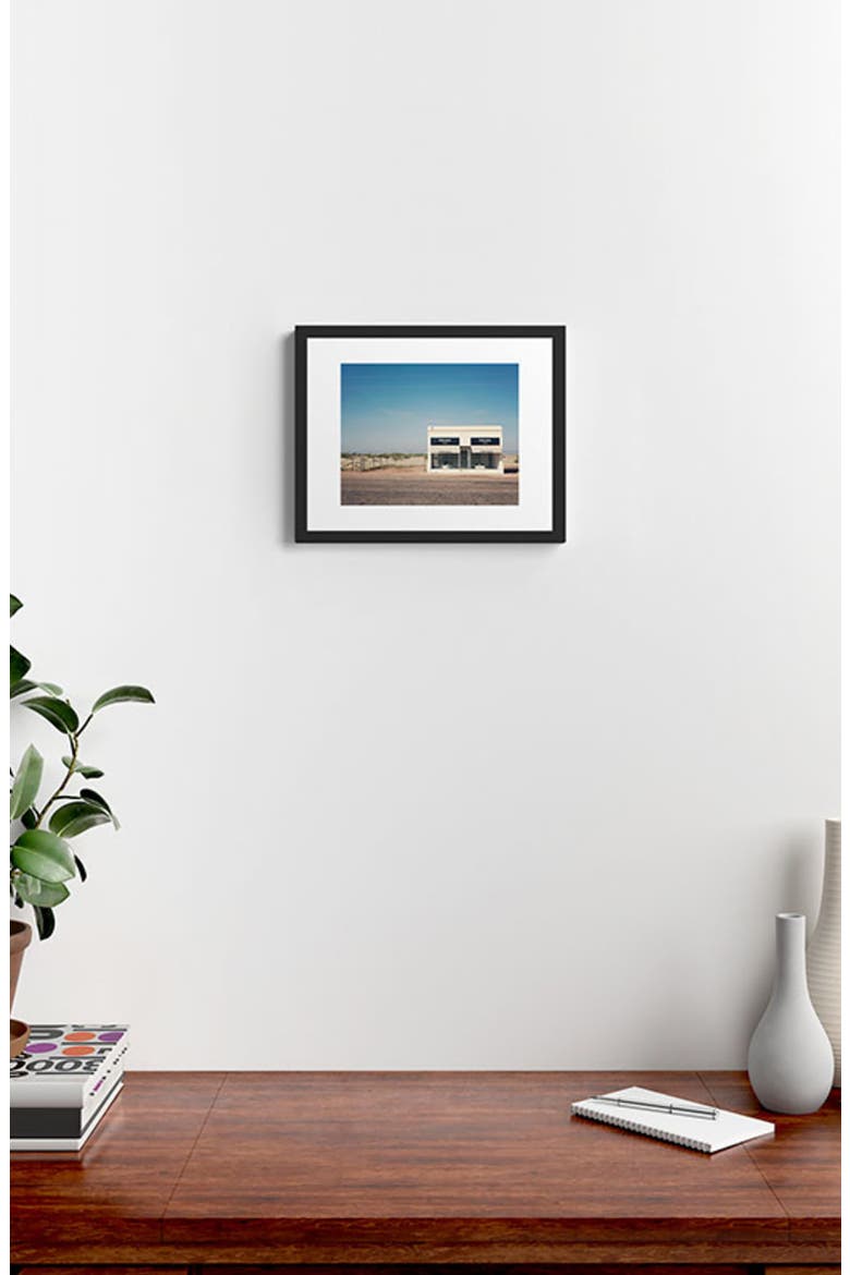 Irony in West Texas Framed Art Print, Alternate, color, BLUE