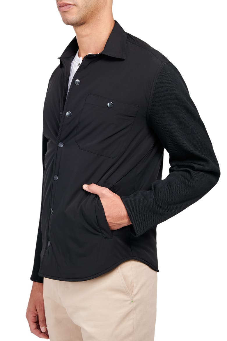 Owen Snap-Up Shirt Jacket, Alternate, color, BLACK