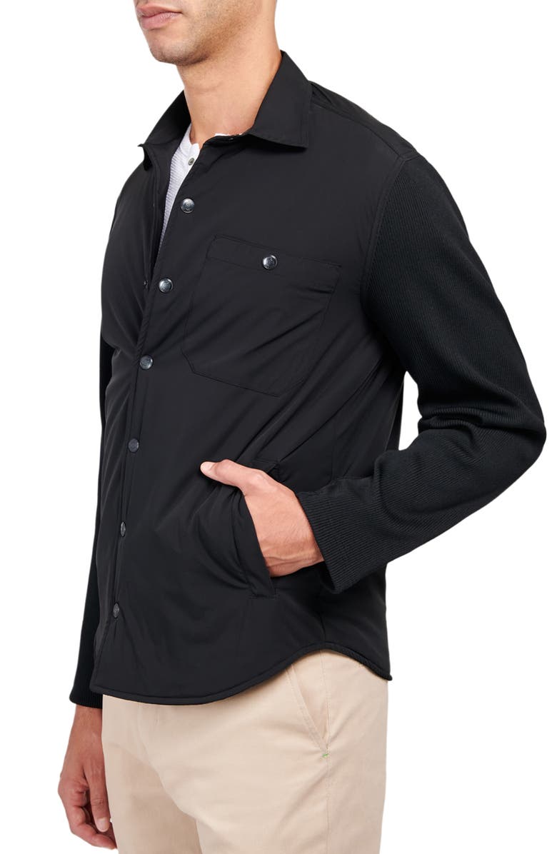 W.R.K Owen Snap-Up Shirt Jacket, Alternate, color, Black