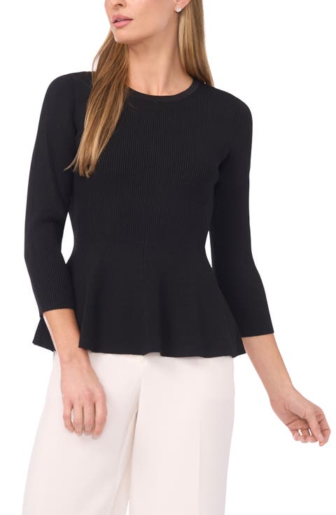 Rib Peplum Sweater