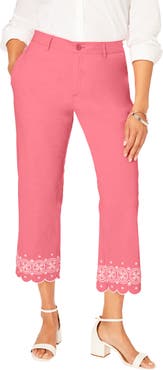 Jessica London Stretch Poplin Classic Cropped Straight Leg Pant