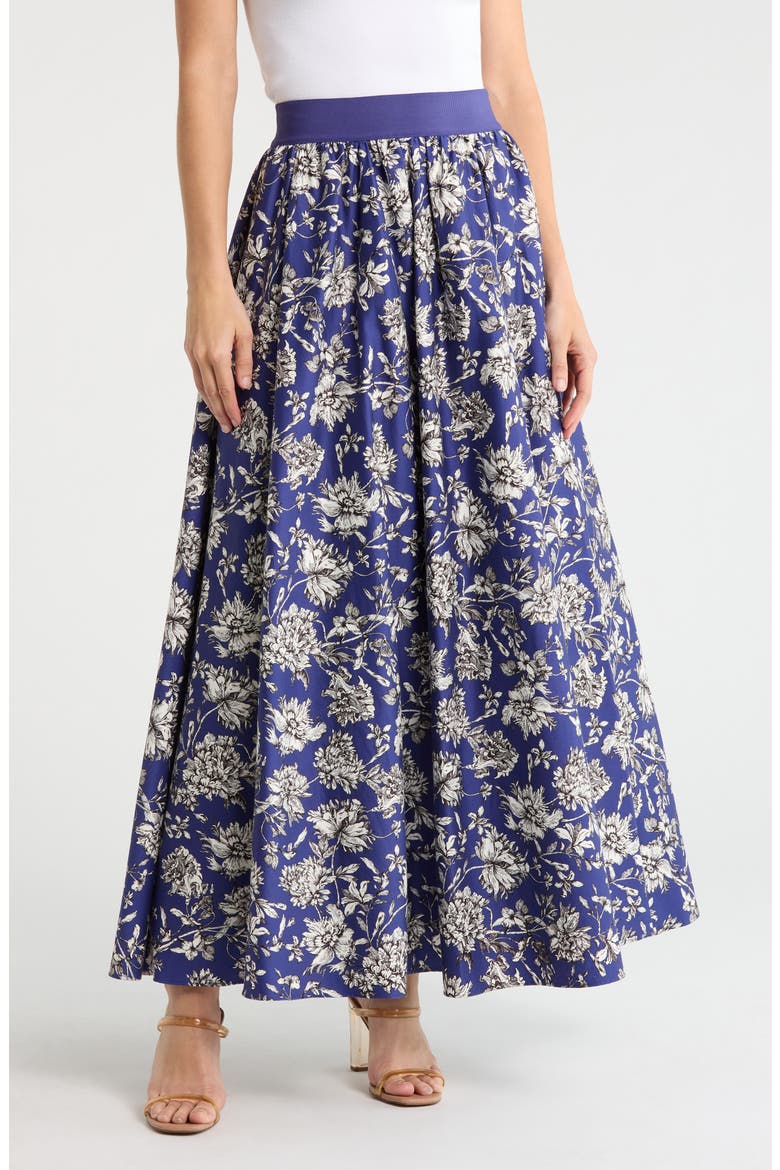 Nilda Maxi Skirt, Main, color, BLOOMING WILD INDIGO