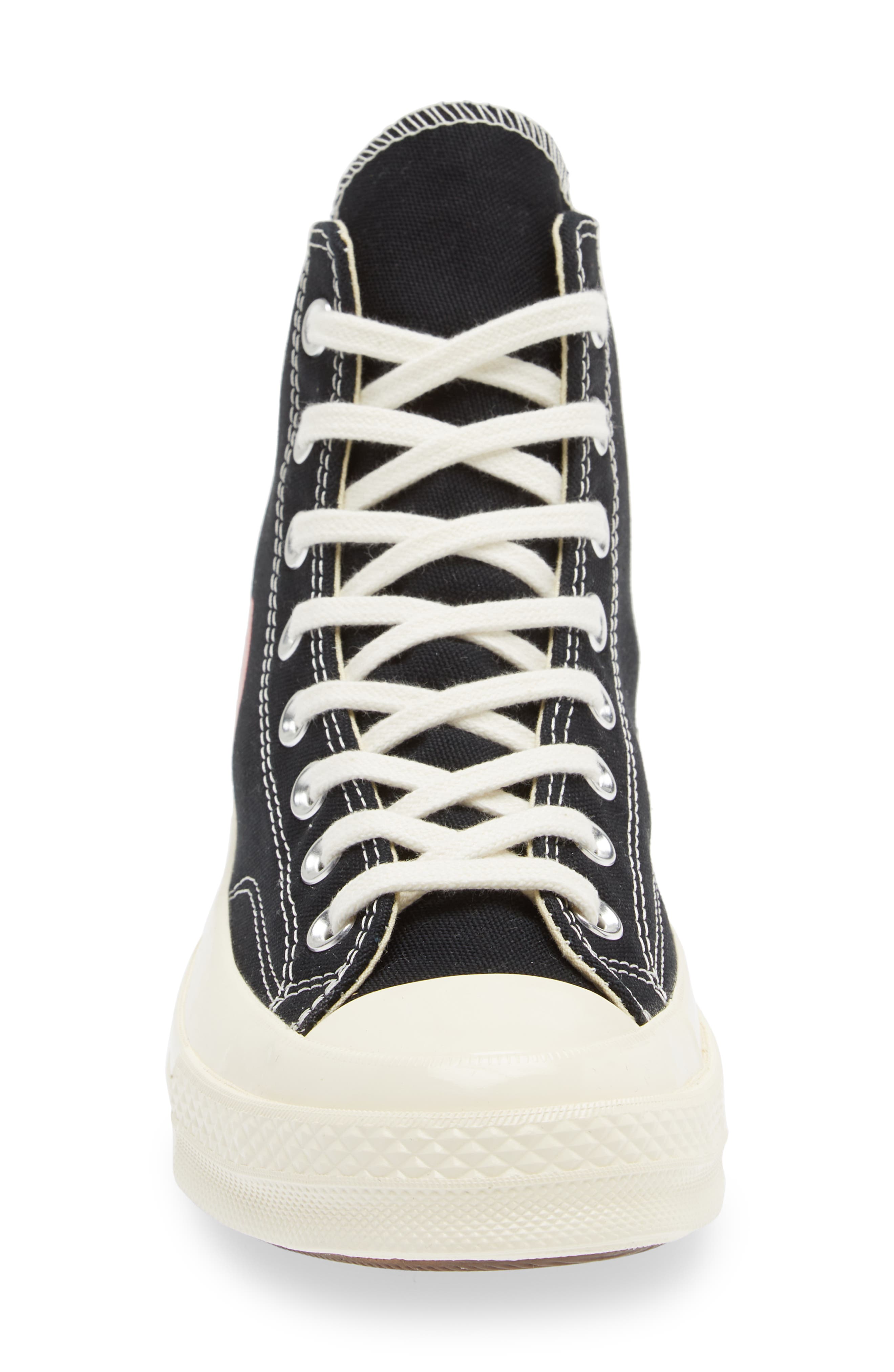Comme des Garçons PLAY x Converse Chuck Taylor<sup>®</sup> Hidden Heart High Top Sneaker, Alternate, color, 