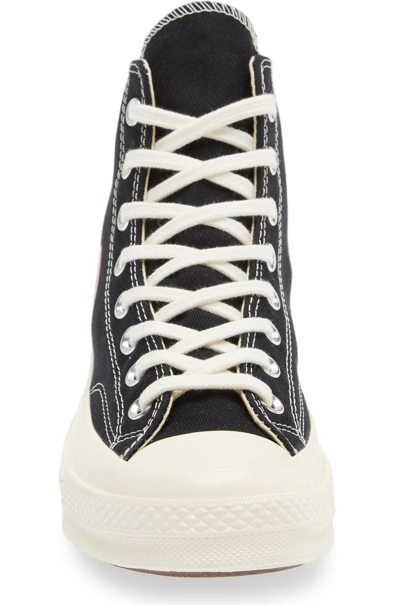 Comme des Garçons PLAY x Converse Chuck Taylor<sup>®</sup> Hidden Heart High Top Sneaker, Alternate, color,