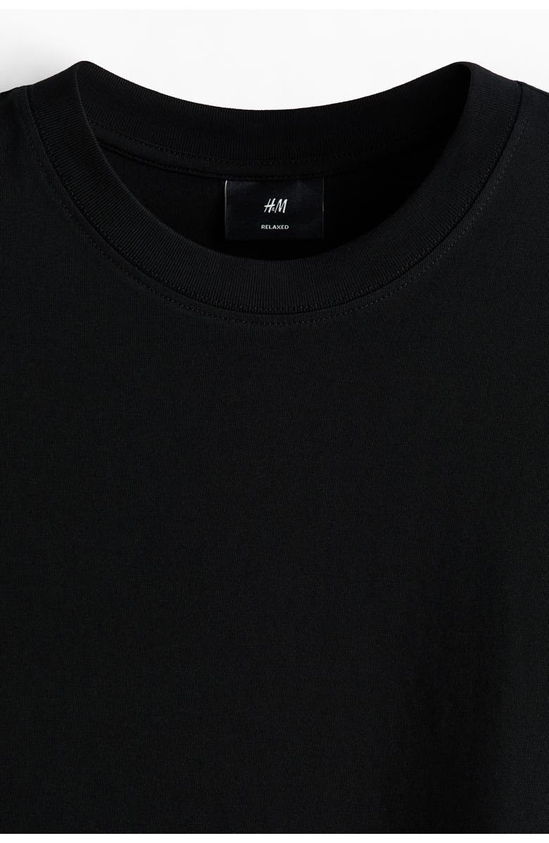 H&M 3-pack Relaxed Fit T-shirts, Alternate, color, Black/Teal/Brown