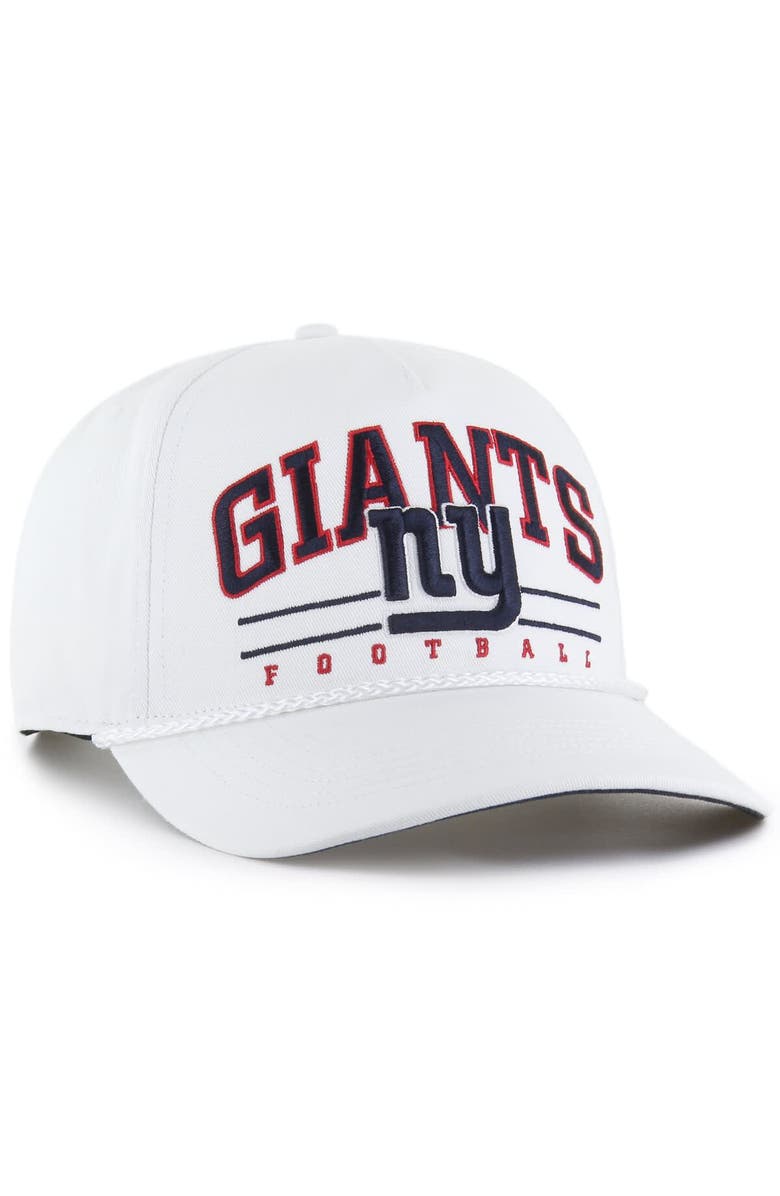 '47 Men's '47 White New York Giants Roscoe Hitch Rope Adjustable Hat, Alternate, color, White