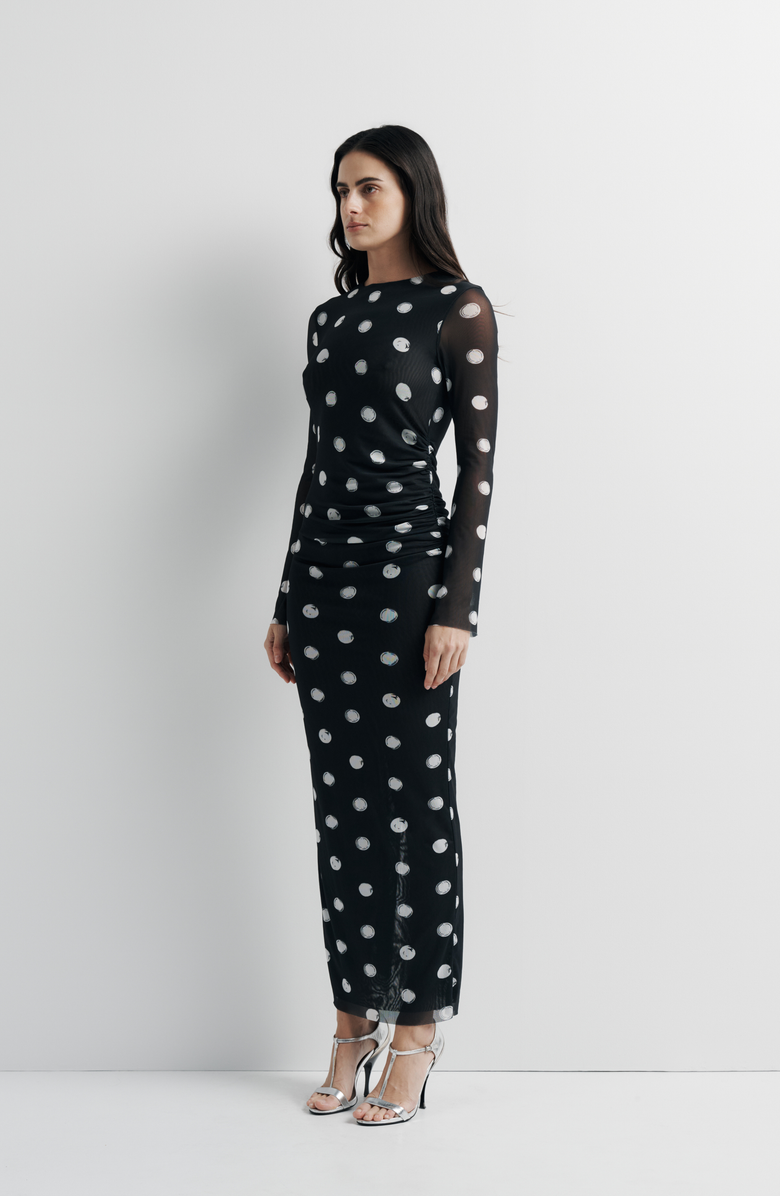 Romy Clara Mesh Dress, Alternate, color, Spot