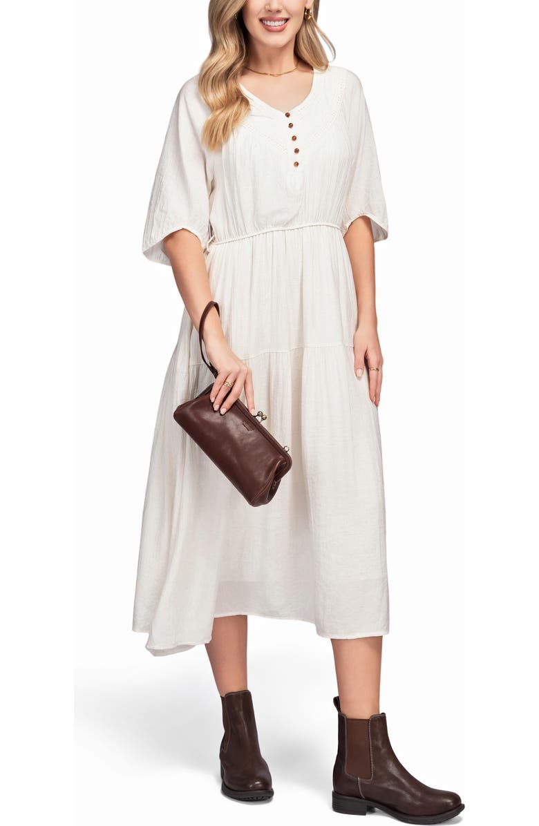 OLD TREND Iris Genuine Leather Vintage Frame Crossbody Bag, Alternate, color, Brown