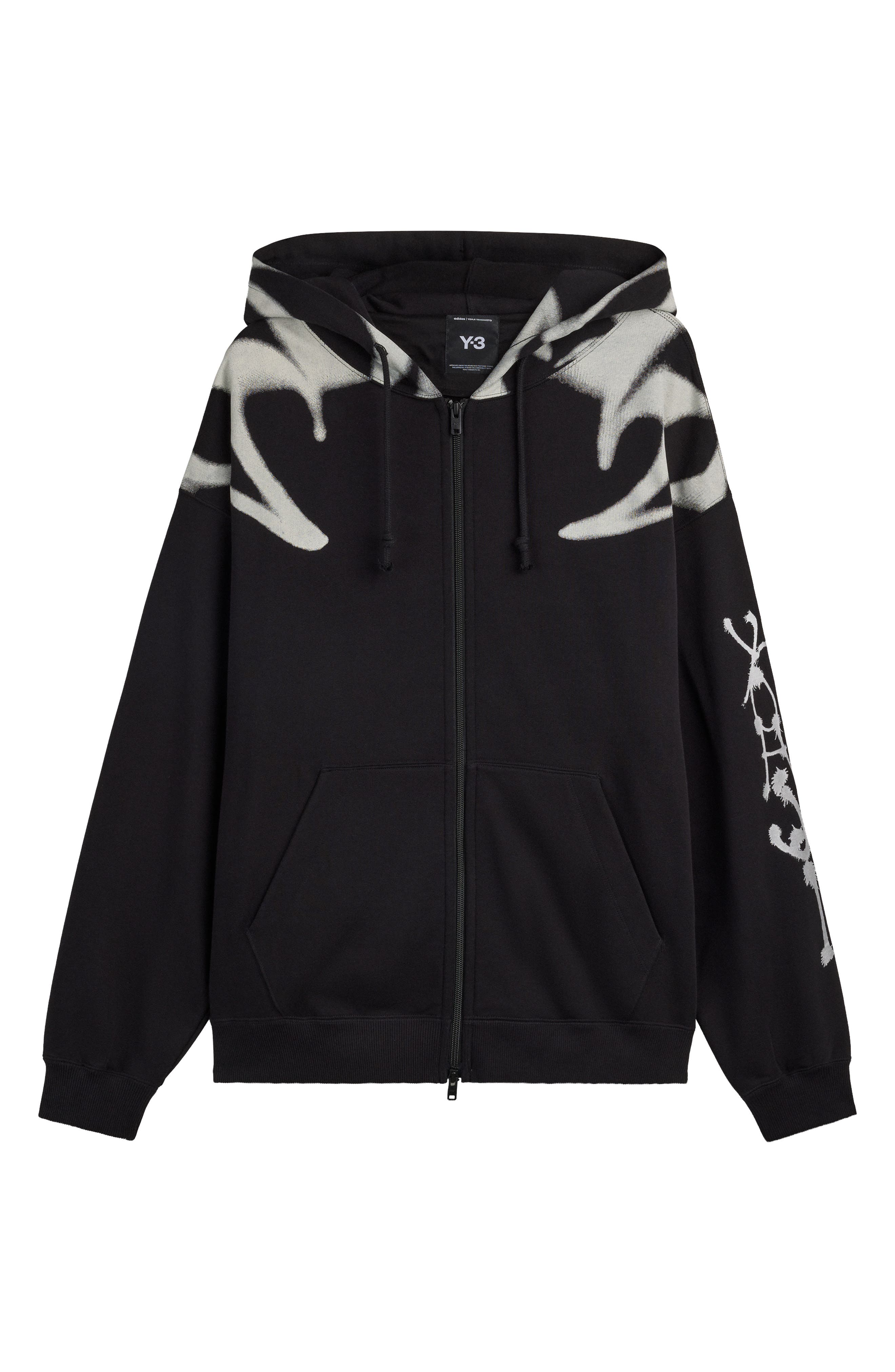 Y-3 Graphic Cotton French Terry Zip Hoodie (Men) | Nordstrom