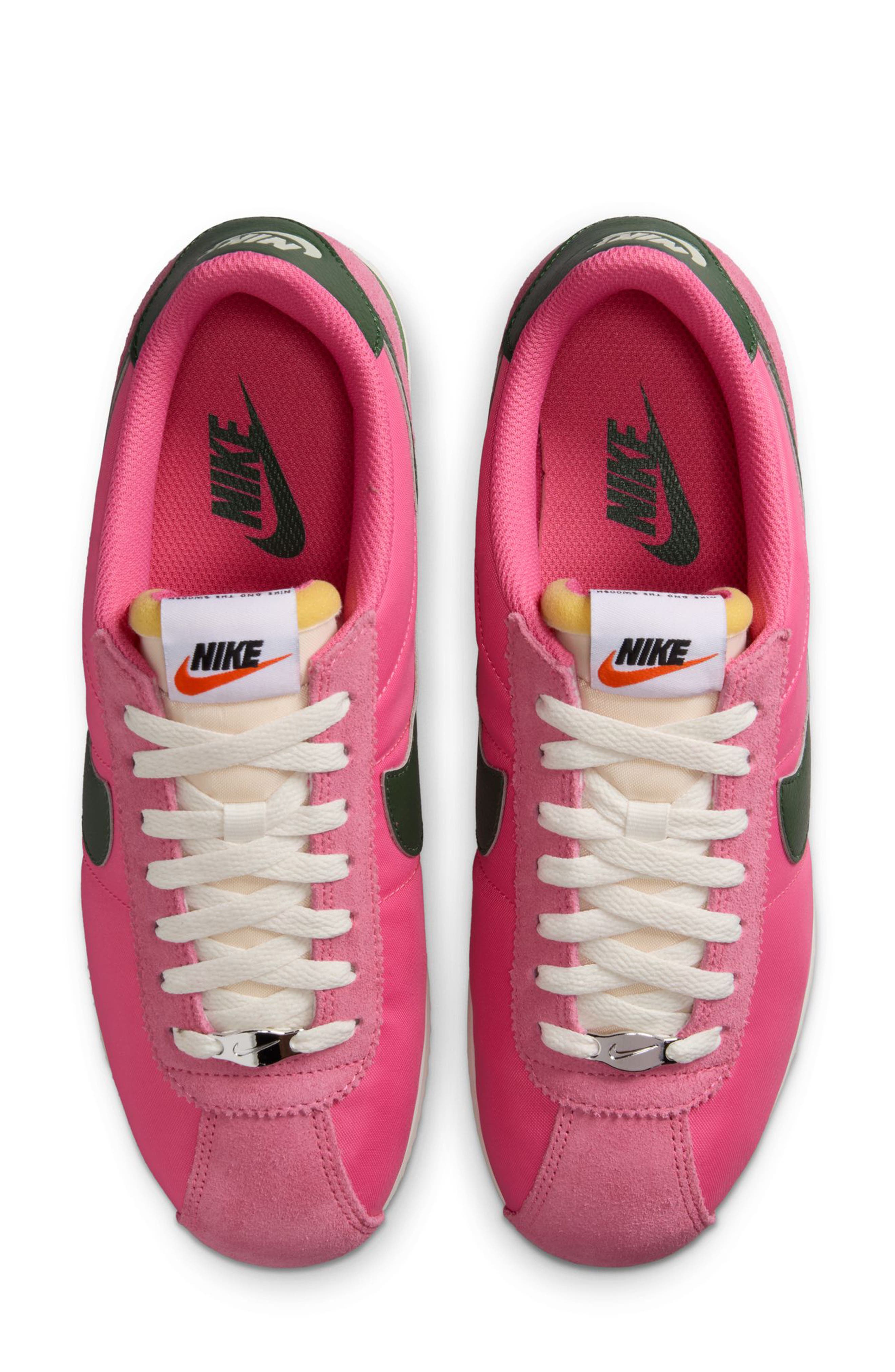 Nike Cortez Sneaker, Alternate, color, Pink/ Fir/ Sail/ White