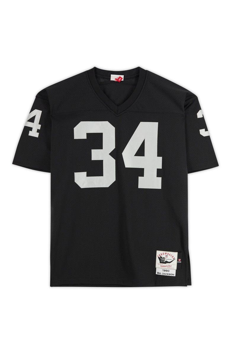 FANATICS AUTHENTIC Bo Jackson Las Vegas Raiders Autographed Black Mitchell & Ness Authentic Jersey, Alternate, color, 