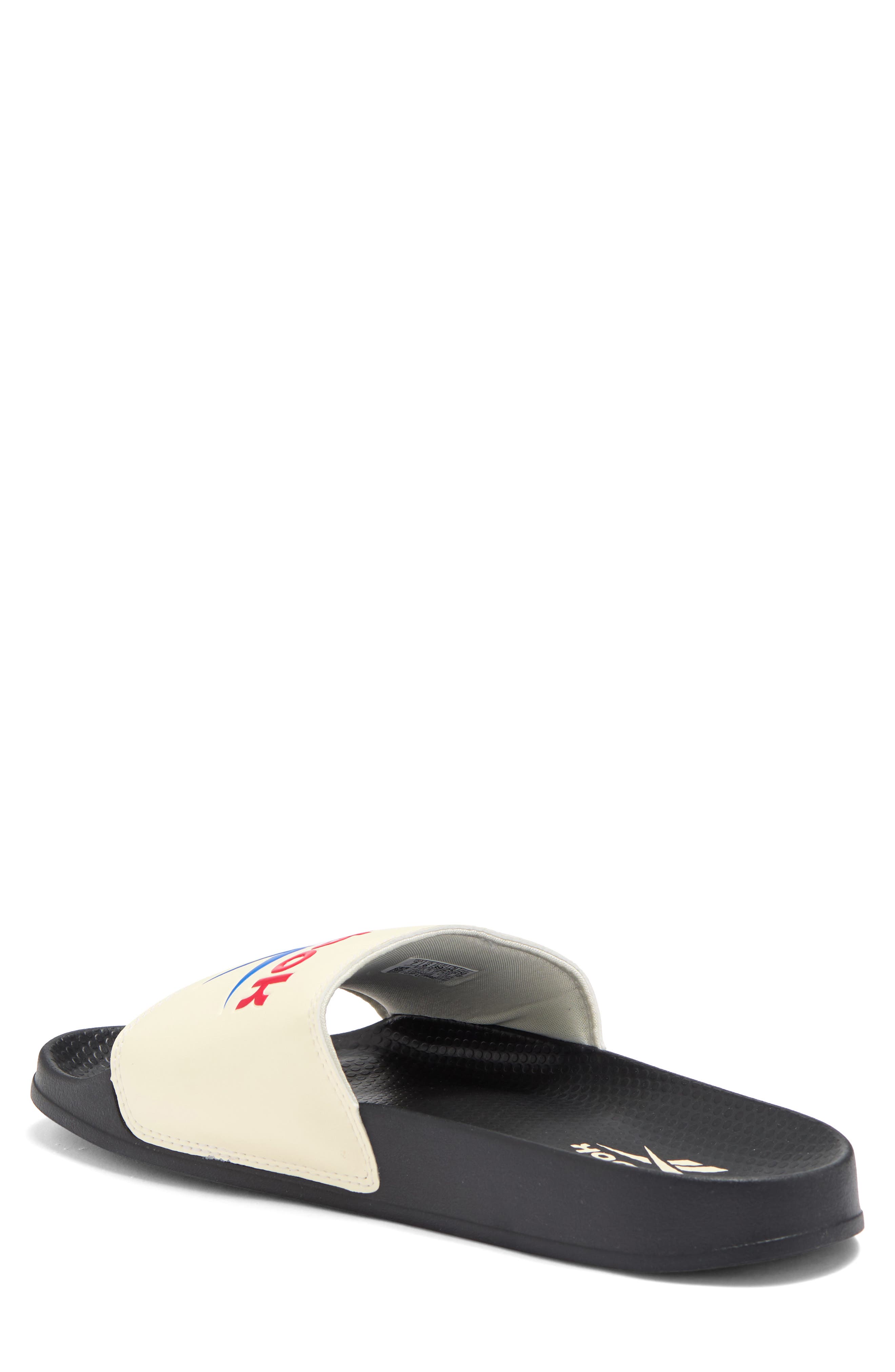 Slide Sandal, Alternate, color, BLACK/ CLASSIC WHITE/ RED