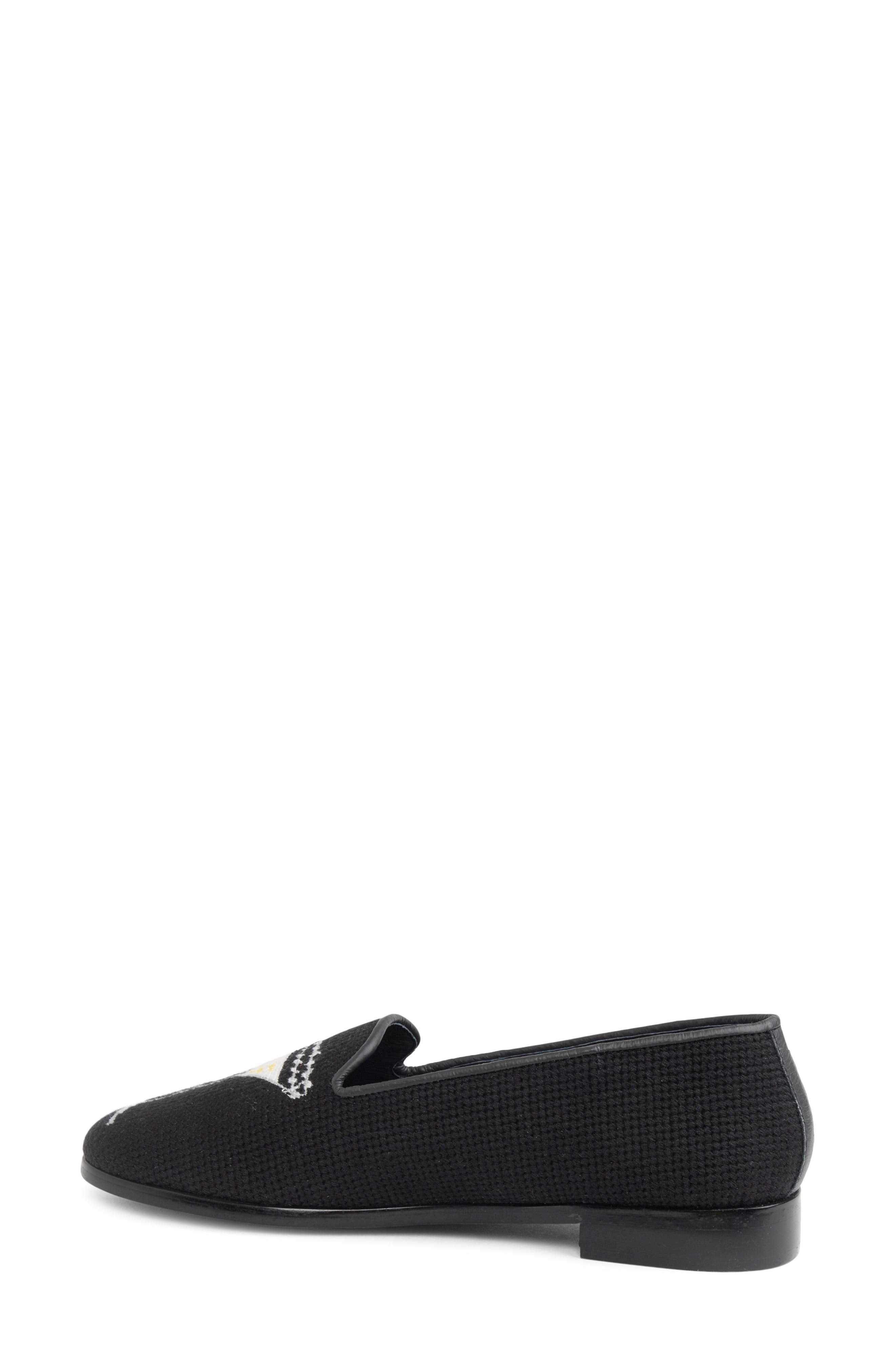 ByPaige Needlepoint Loafer, Alternate, color, Black / Black
