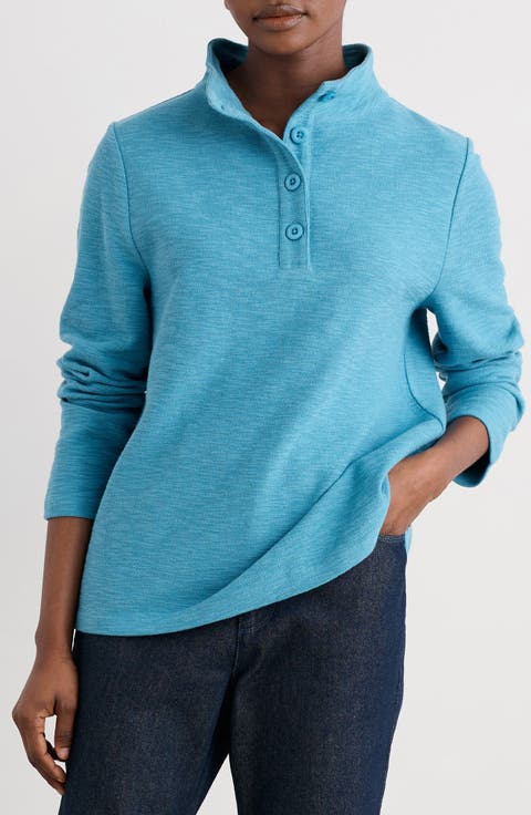 Last Boat Organic Cotton Half Placket Sweatshirt