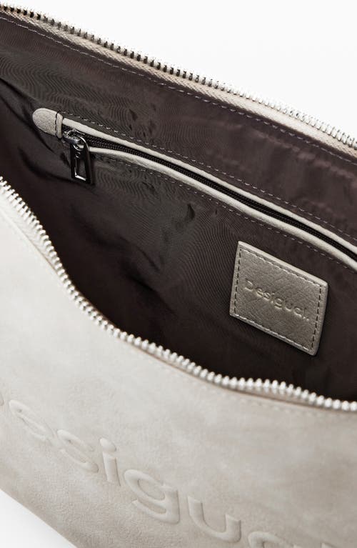 Desigual Faux Leather Shoulder Bag In Gray
