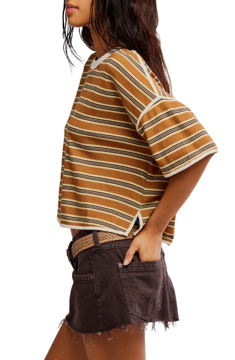 Free People Clean Rugby Stripe Cotton Top, Alternate, color,