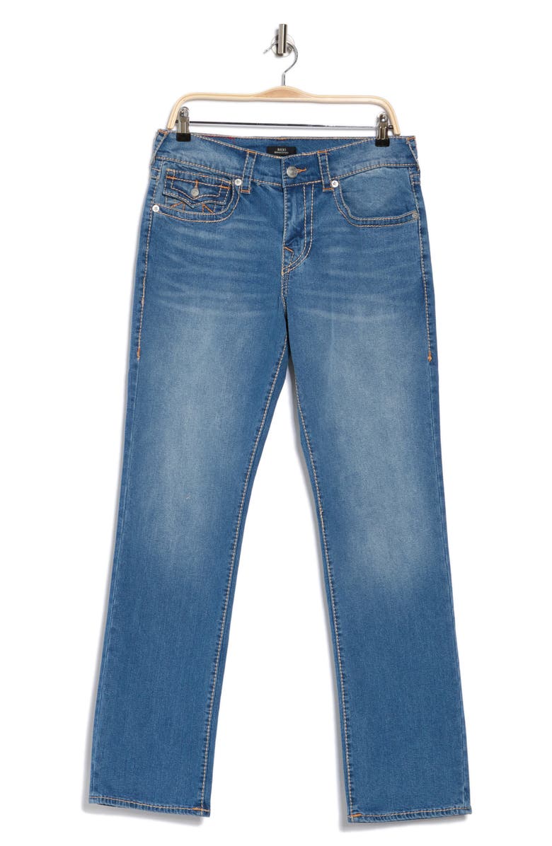 True Religion Brand Jeans Ricky Big T Flap Straight Leg Jeans, Alternate, color,
