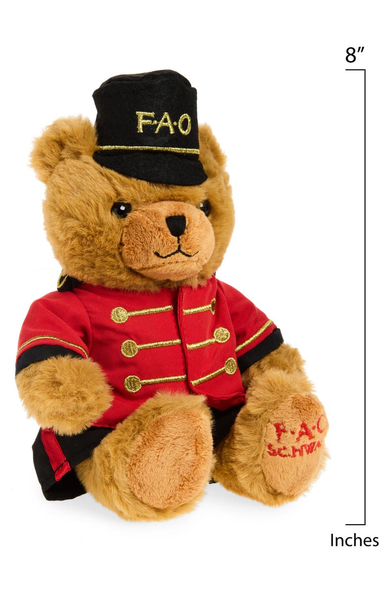 FAO Schwarz Bear Soldier Plush Stuffed Animal, Alternate, color, Brown