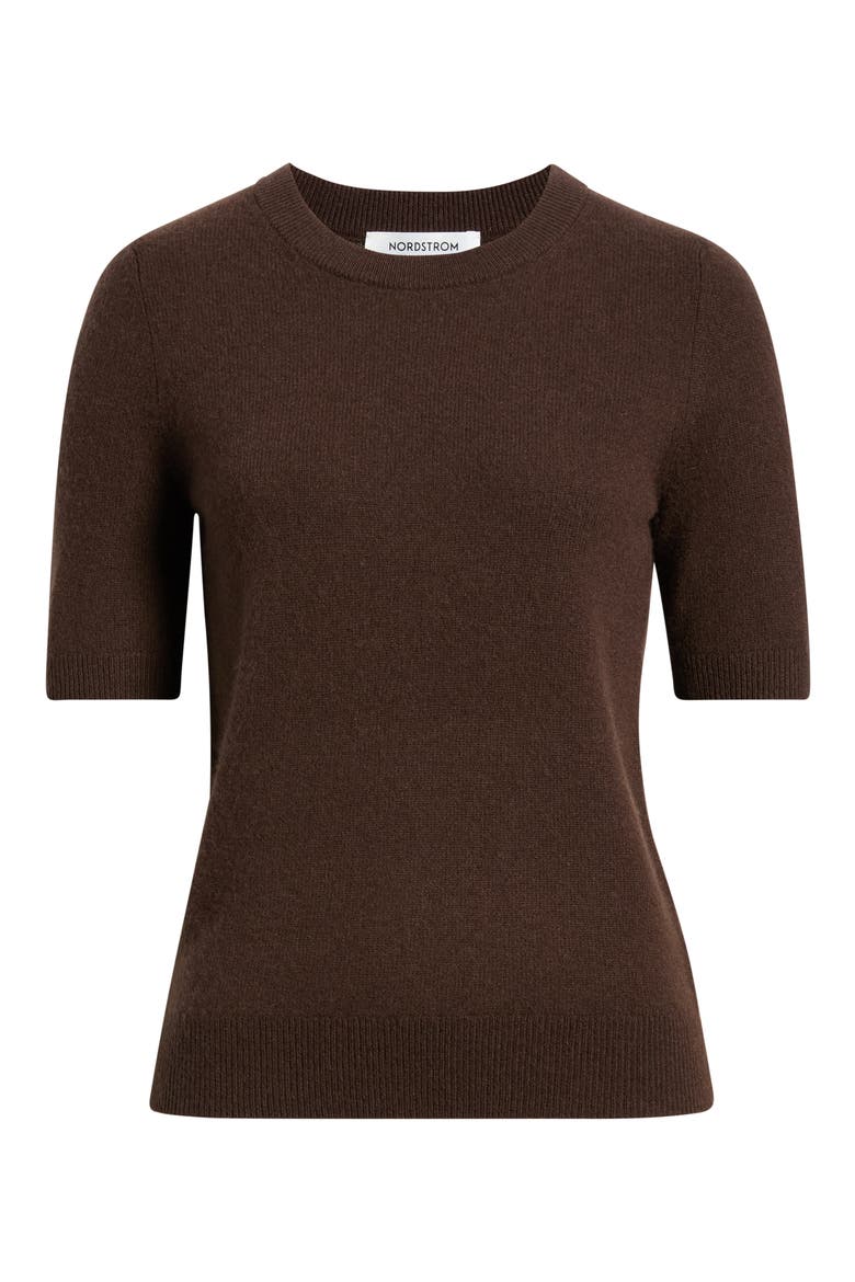 Cashmere Crewneck Sweater, Main, color, BROWN MOLE