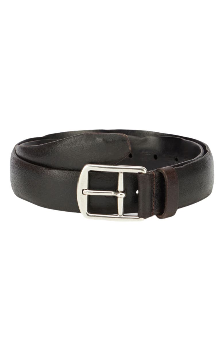 Fortela Crockett Leather Belt, Main, color, Brown
