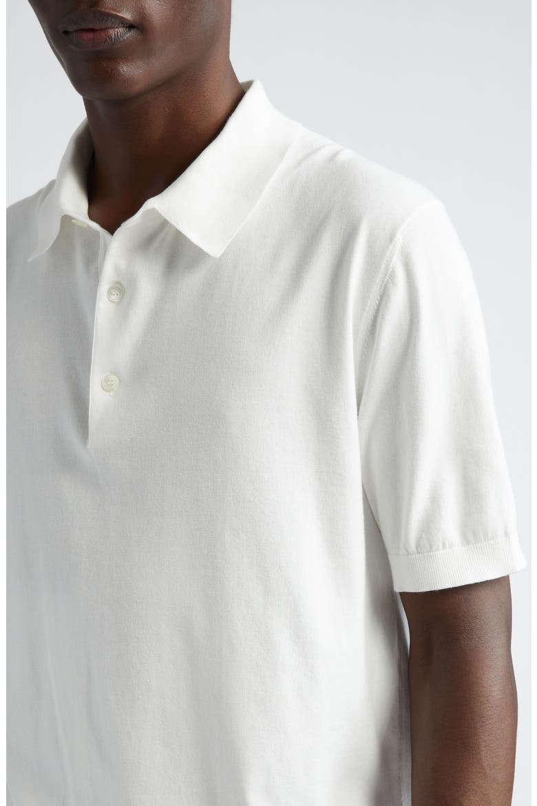 Premium Cotton Sweater Polo, Alternate, color, WHITE
