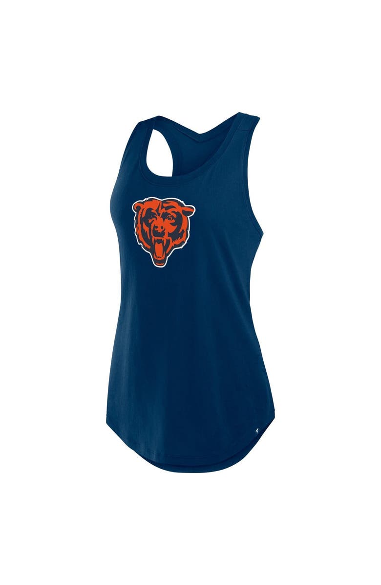 FANATICS Women's Fanatics Navy Chicago Bears Iron Fan Tank Top, Alternate, color, 