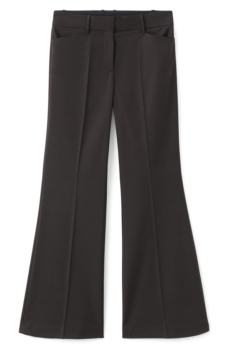 MANGO Flare Pants, Alternate, color, Brown