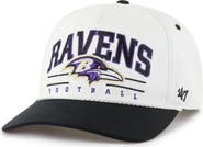 '47 Men's '47 White/Black Baltimore Ravens Roscoe Two-Toned Hitch Adjustable Hat
