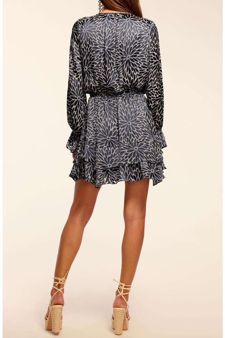 Marianna Burnout Long Sleeve Minidress, Alternate, color, NAVY BURNOUT