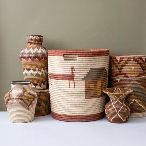 Maadili Collective Villages Hamper Basket ~ Elevate Collection In Brown