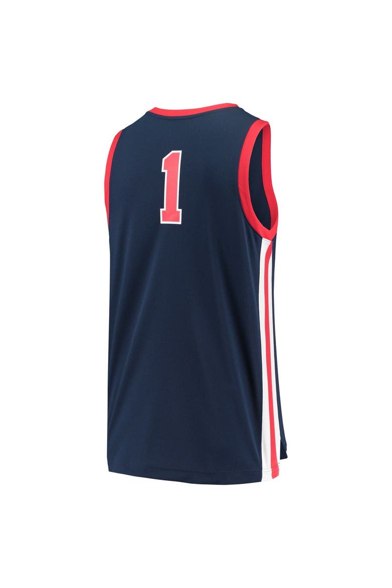 Men's Nike #1 Navy Ole Miss Rebels Replica Basketball Jersey, Alternate, color, Navy