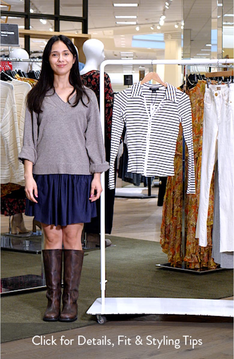 Daydreamer Stripe Rib Button-Up Top, sales video thumbnail