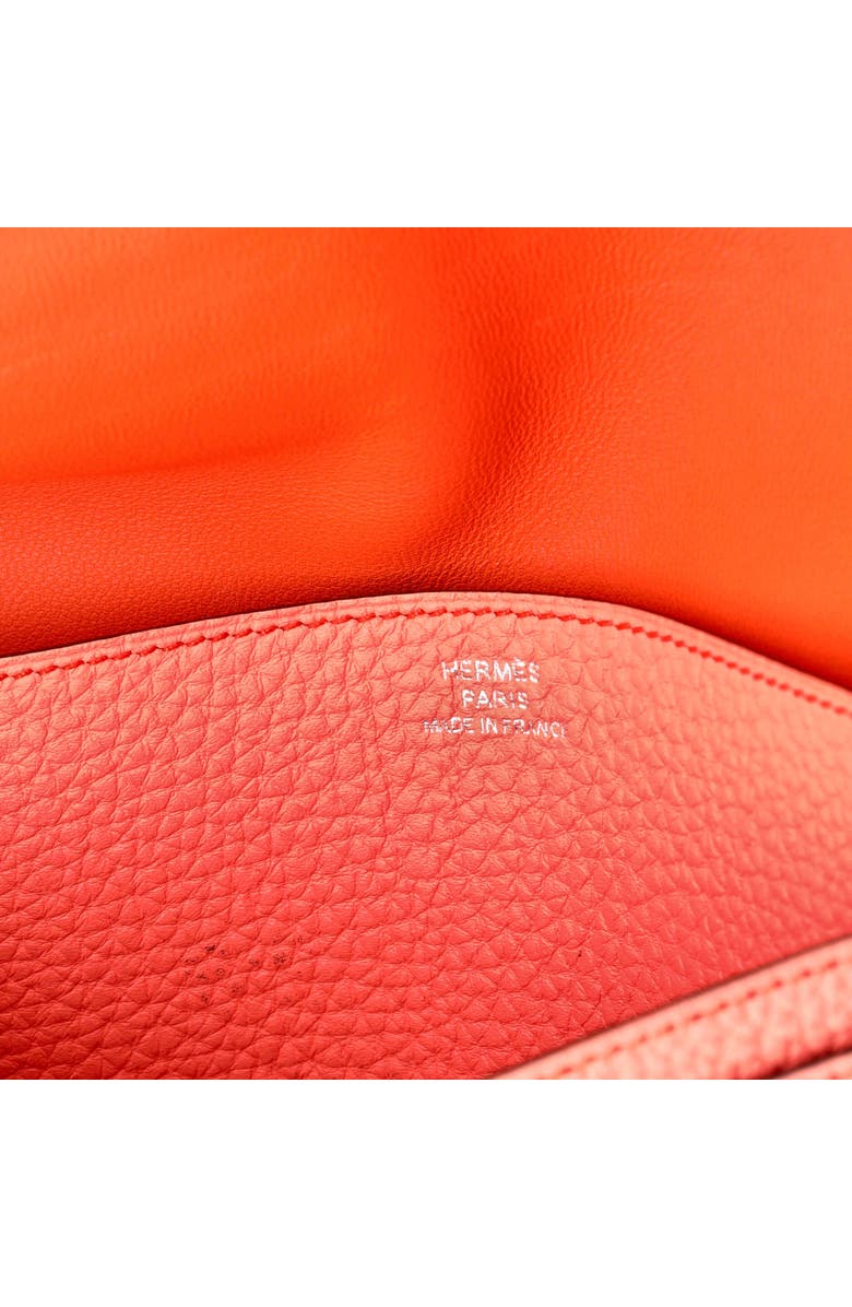 Pre-Owned Hermes Dogon Recto Verso Wallet Leather, Alternate, color, Orange Poppy