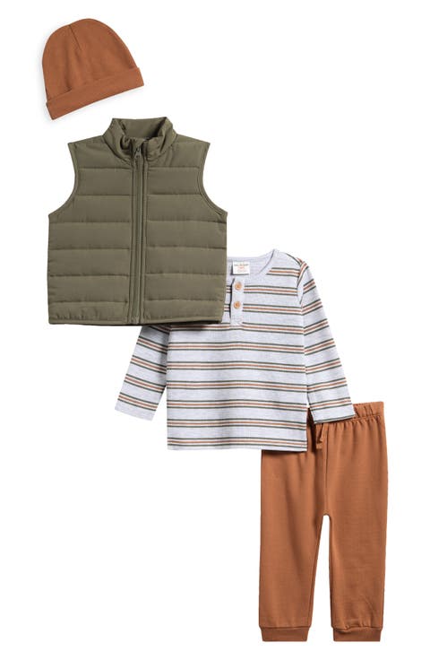 4-Piece Puffer Vest Set